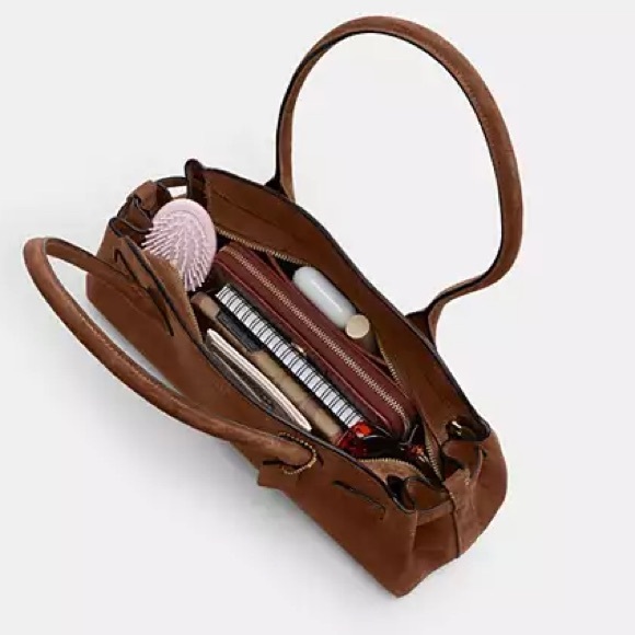 Coach Rich Brown Suede Shoulder Bag - Picture 3 of 8